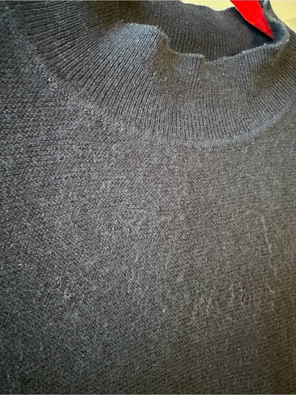 L.L.Bean 100% Recycled Cashmere Women’s Mockneck Sweater Navy Blue Large 516398